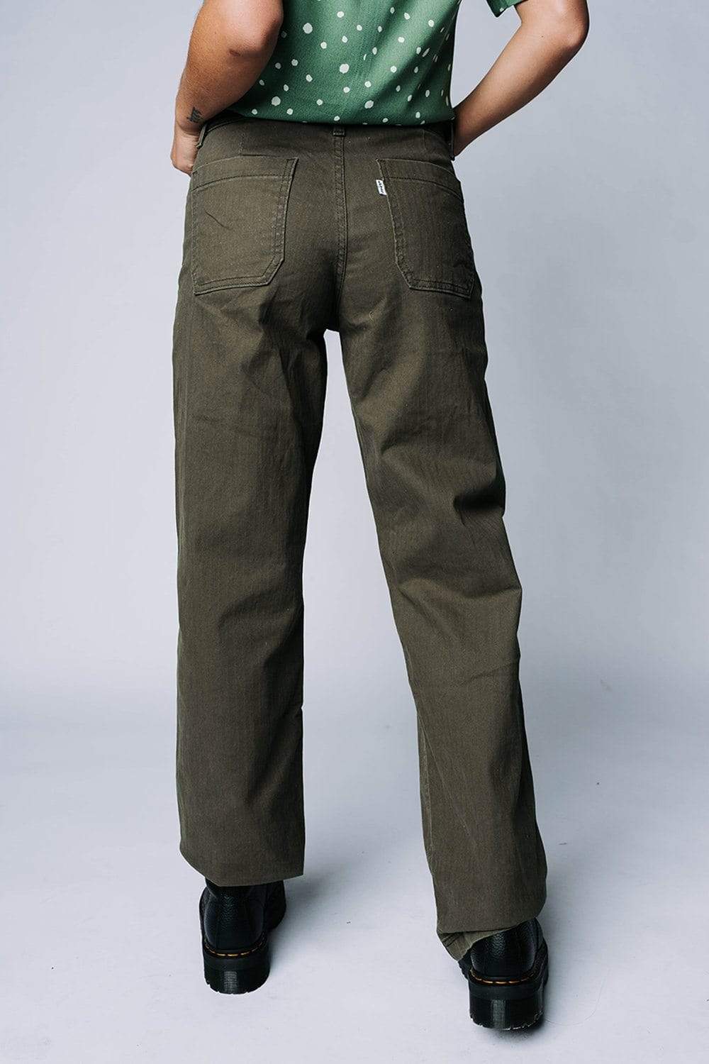 Levi's CL Utility Wide LB Jean in Olive Night Herringbone | Levi's CL Utility Wide LB Jean in Olive Night Herringbone | Clad & Cloth |  Bottom | Amazon | Instagram.