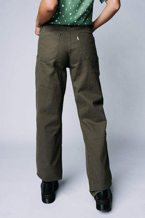 Levi's CL Utility Wide LB Jean in Olive Night Herringbone | Levi's CL Utility Wide LB Jean in Olive Night Herringbone | Clad & Cloth |  Bottom | Amazon | Instagram.
