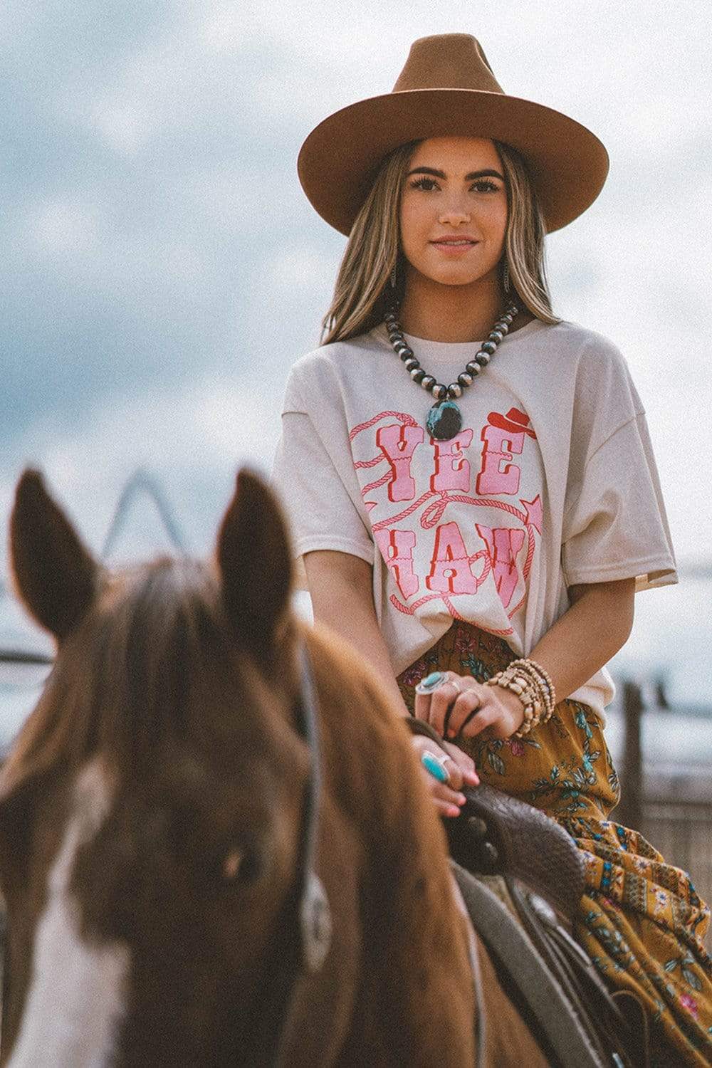 Yeehaw Oversized Tee Shirt | Yeehaw Oversized Tee Shirt | Clad & Cloth |  Tees | Amazon | Instagram.